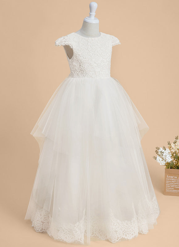 Robe Enfant Tulle Élégante Avec Nœud - gallery 2