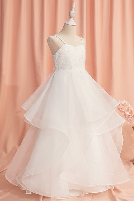 Robe Enfant Tulle À Volants Élégants - gallery 1