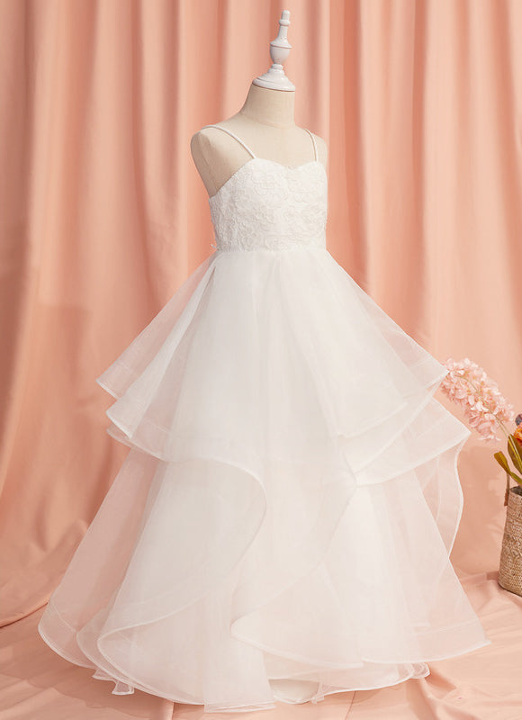 Robe Enfant Tulle À Volants Élégants - gallery 1