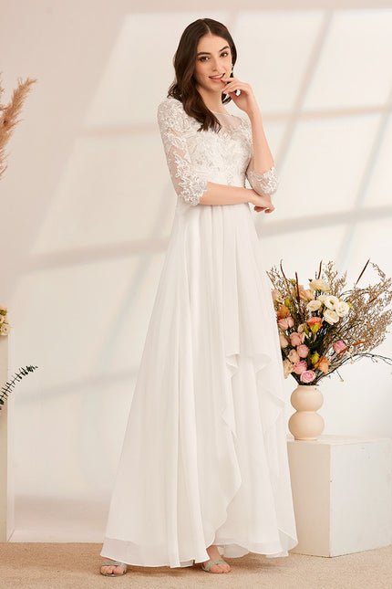 Robe De Mariée Fluide À Volants - gallery 5