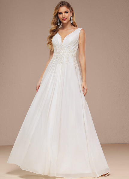Robe Nuptiale Col V Scintillante