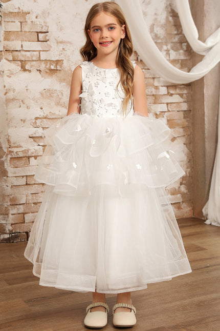 Robe Enfant Nuptiale À Volants - gallery 1