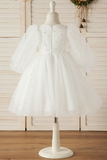 Robe De Fête En Tulle Perlée - gallery 2