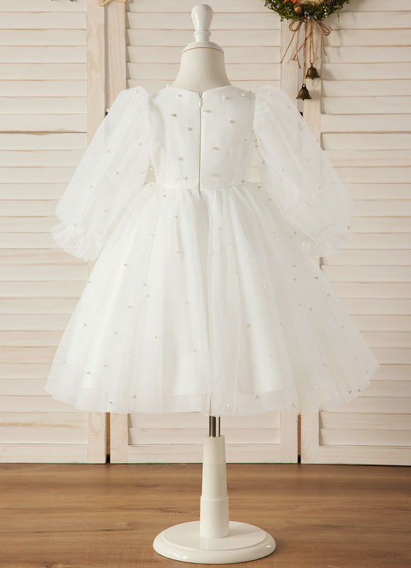 Robe De Fête En Tulle Perlée - gallery 2