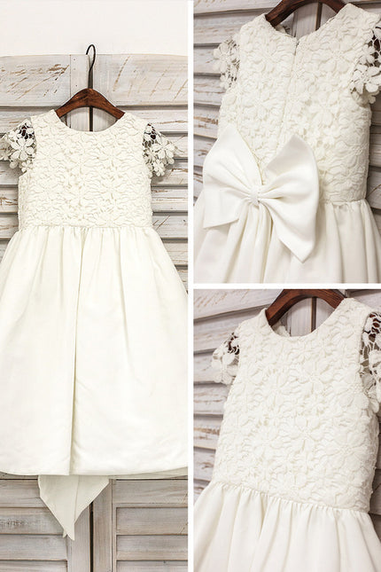 Robe Enfant Satinée Élégante Avec Nœud - gallery 3