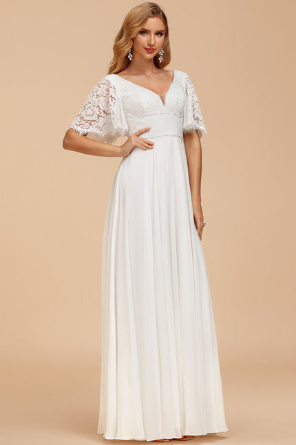Robe Nuptiale Col V Aérienne Élégante - gallery 2