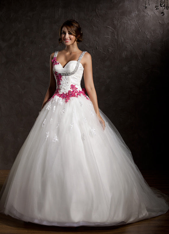 Robe Nuptiale Éclatante En Tulle - gallery 2