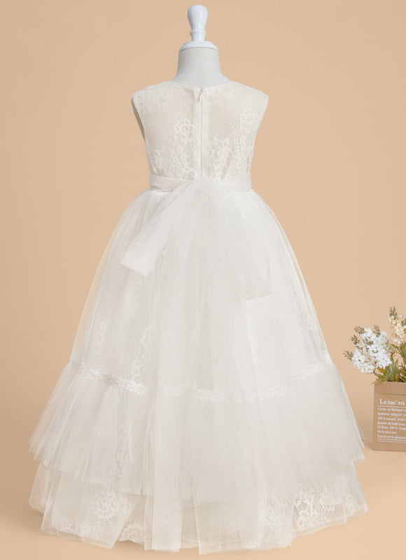 Robe Enfant Élégante En Tulle Fleuri - gallery 6