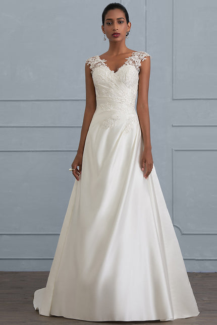 Robe Nuptiale Satinée Élégante Unique - gallery 1
