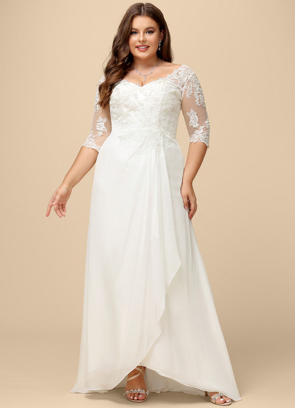 Robe Nuptiale Fluide À Dentelle Raffinée - gallery 7