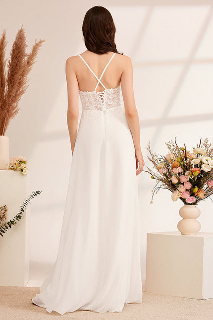 Robe Nuptiale Fluide À Bretelles - gallery 5