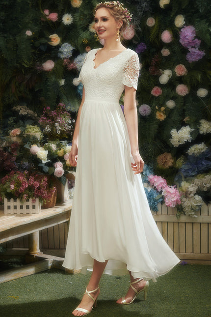 Robe Nuptiale Fluide À Dentelle - gallery 4