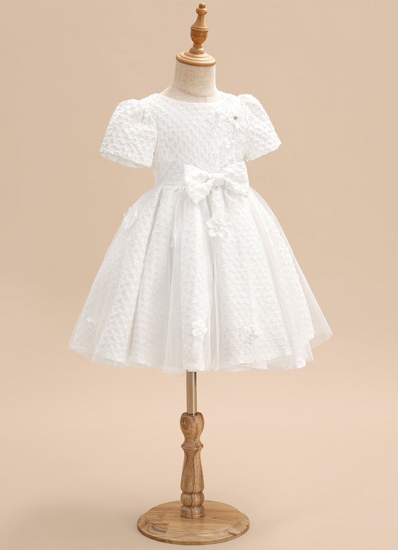 Robe Enfant Satinée À Fleurs Délicates - gallery 2