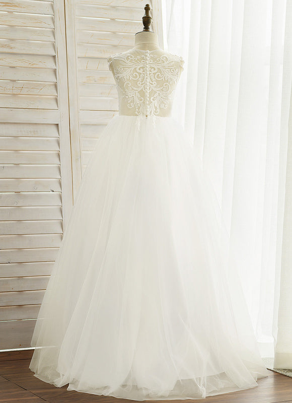 Robe Enfant Mariage Élégante En Tulle - gallery 2