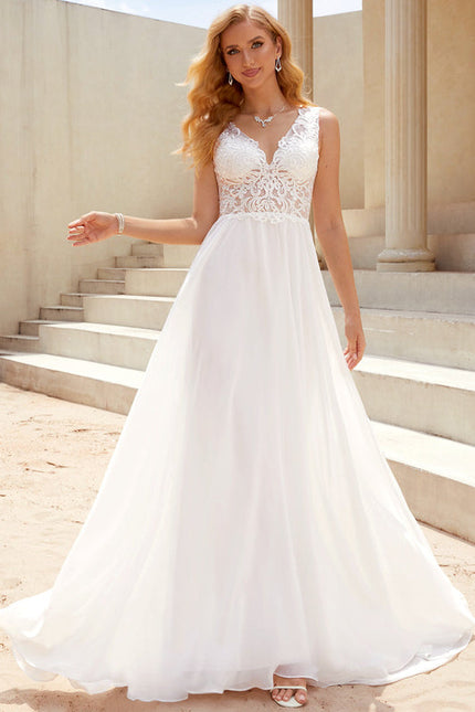Robe Nuptiale Légère En Dentelle - gallery 3