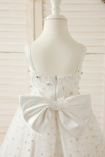 Robe De Cérémonie Enfant Perlée Élégante - gallery 2