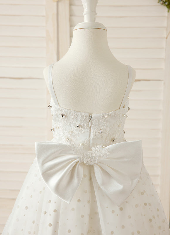 Robe De Cérémonie Enfant Perlée Élégante - gallery 2