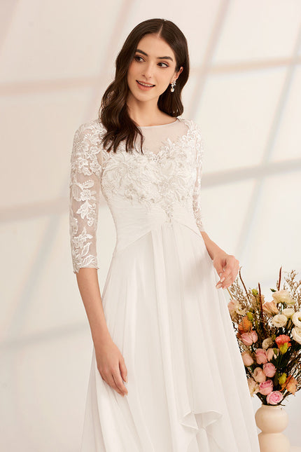 Robe De Mariée Fluide À Volants - gallery 3