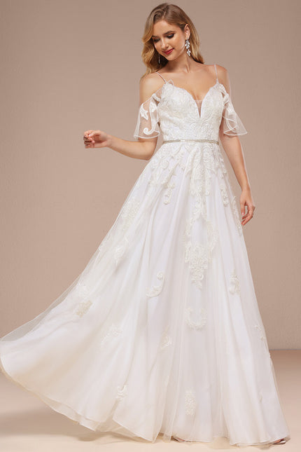 Robe Nuptiale Romantique À Manches Légères