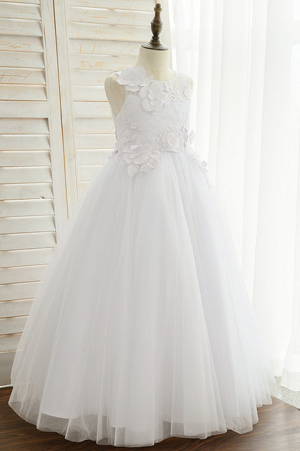 Robe Enfant Florale En Tulle - gallery 2