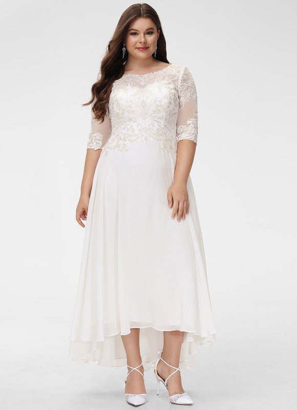 Robe Nuptiale Fluide À Manches Transparentes - gallery 8