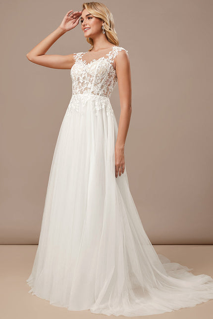 Robe De Mariee Fluide Dentelle - gallery 4