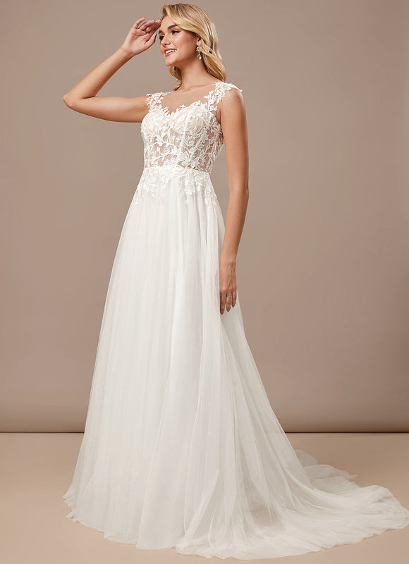 Robe De Mariee Fluide Dentelle - gallery 4
