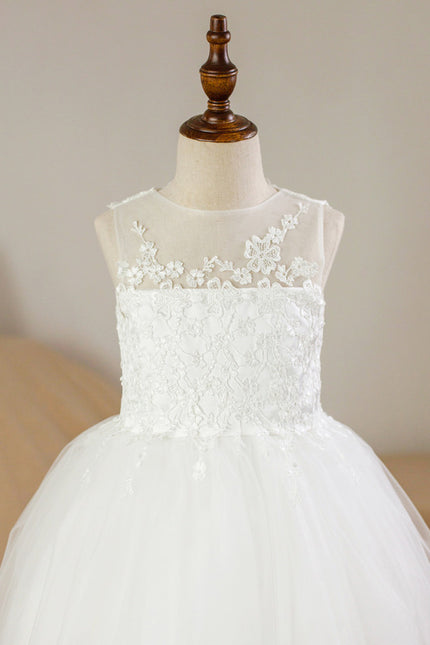 Robe Enfant Nuptiale En Tulle. - gallery 4