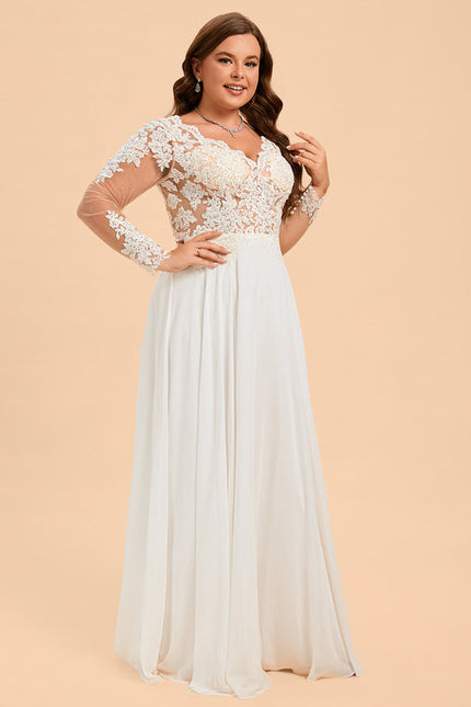 Robe Nuptiale Fluide À Manches Longues - gallery 9
