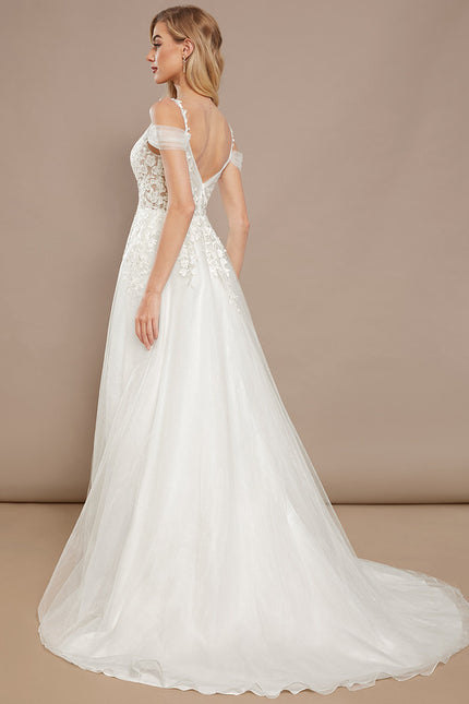 Robe Nuptiale Romantique À Traîne Élégante - gallery 6