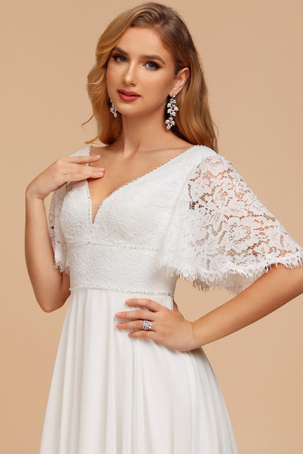 Robe Nuptiale Col V Aérienne Élégante - gallery 5