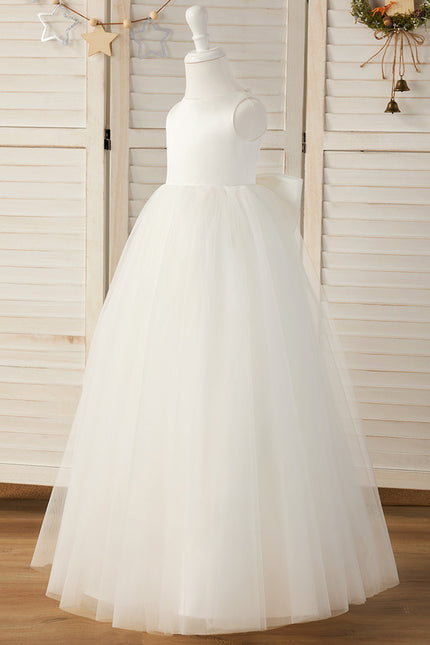 Robe Enfant Satin Avec Nœud - gallery 2