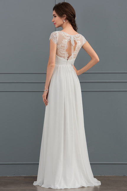 Robe Nuptiale Fluide À Dentelle Raffinée - gallery 4