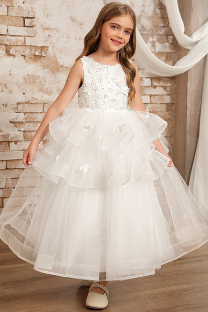 Robe Enfant Nuptiale À Volants - gallery 2