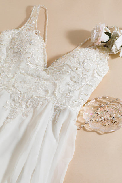 Robe Nuptiale Délicate À Dos Nu - gallery 4