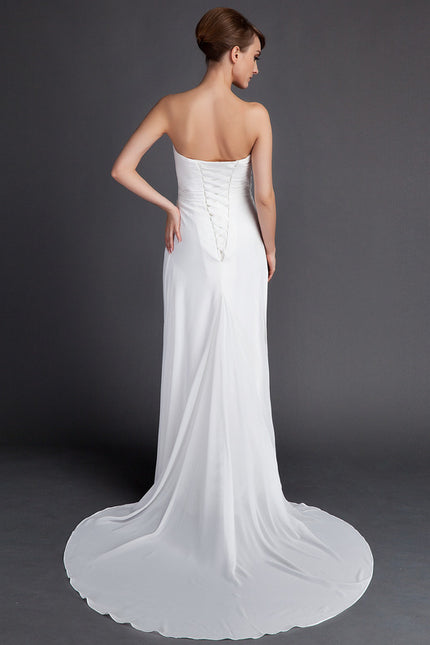 Robe Nuptiale Fluide Sans Bretelles - gallery 3