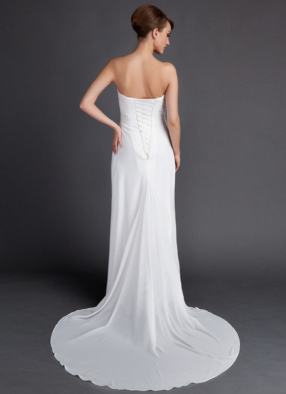 Robe Nuptiale Fluide Sans Bretelles - gallery 3