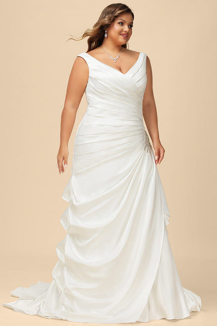 Robe Nuptiale Satinée À Drapés Élégants - gallery 6