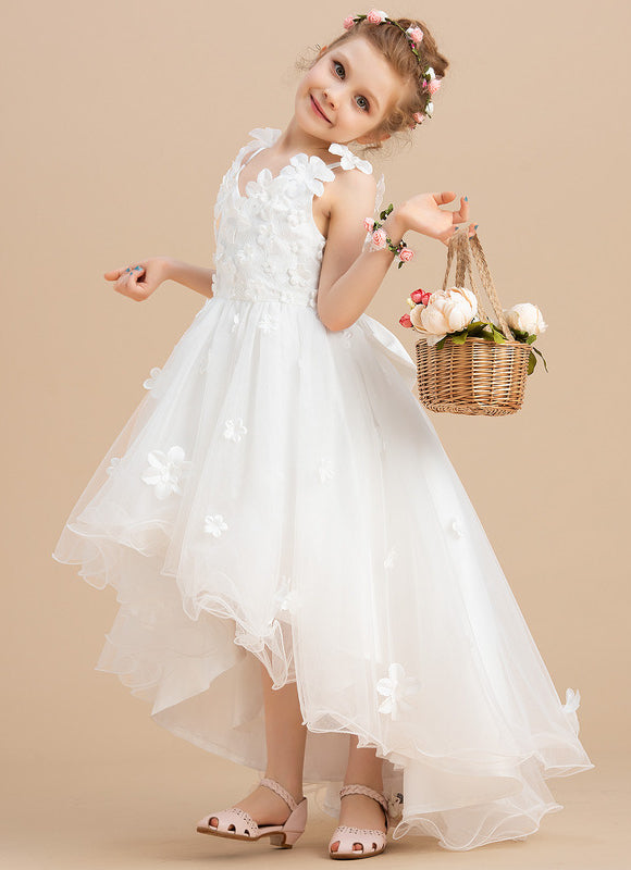 Robe Enfant Tulle Fleuri Élégante - gallery 3