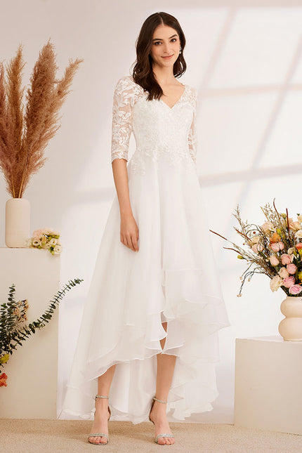 Robe Nuptiale Fluide À Volants Raffinés - gallery 5
