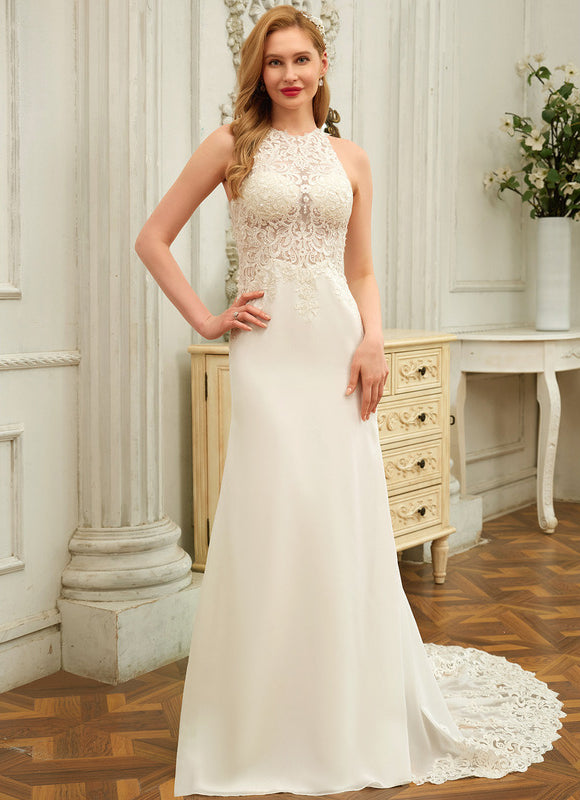 Robe De Mariée Élégante En Dentelle - gallery 1