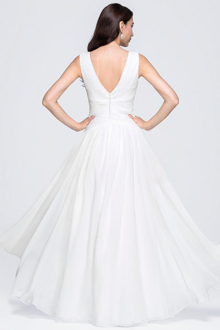 Robe Nuptiale Fluide Col V Élégant - gallery 5