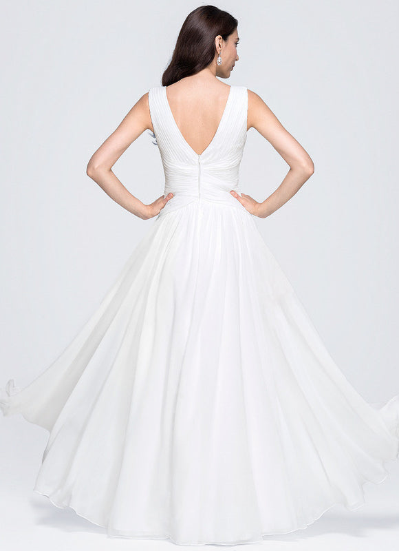 Robe Nuptiale Fluide Col V Élégant - gallery 5