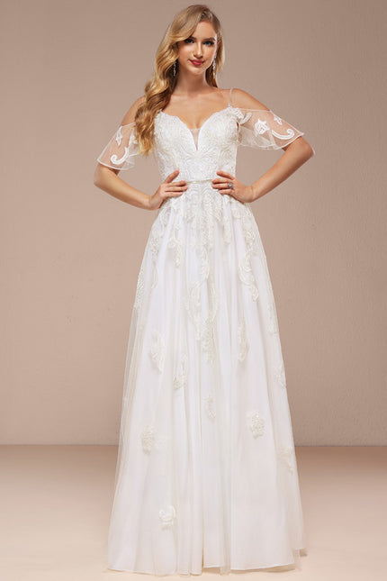 Robe Nuptiale Romantique À Manches Légères - gallery 6