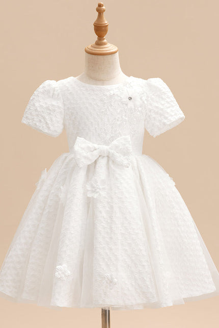 Robe Enfant Satinée À Fleurs Délicates