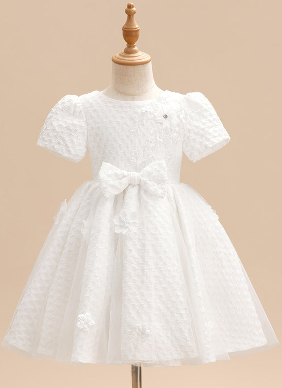 Robe Enfant Satinée À Fleurs Délicates