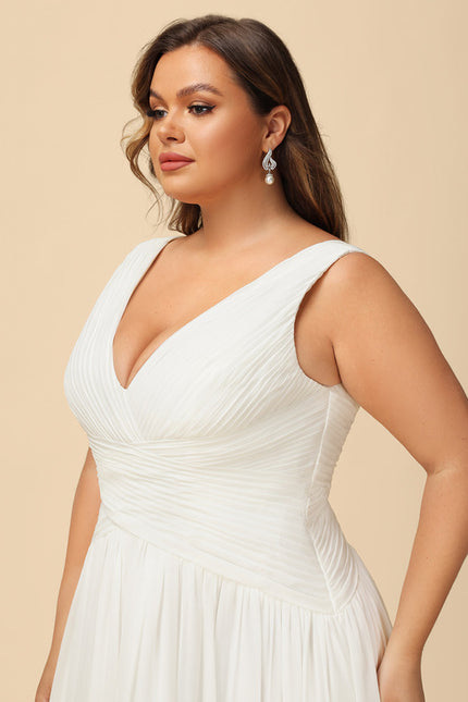 Robe Nuptiale Fluide Col V Élégant - gallery 9