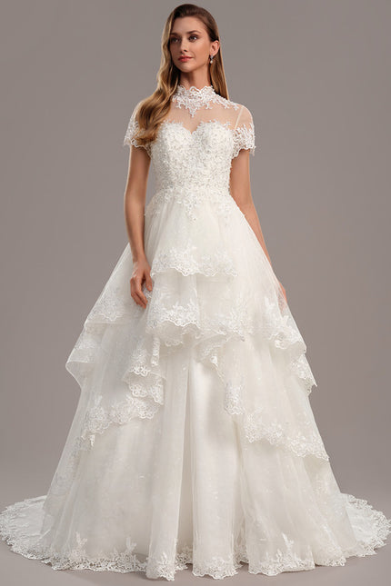 Robe Nuptiale À Volants Délicats - gallery 2