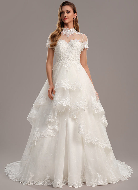 Robe Nuptiale À Volants Délicats - gallery 2