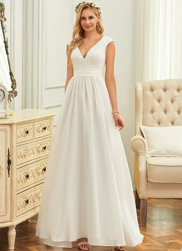 Robe Nuptiale Romantique Col V - gallery 1